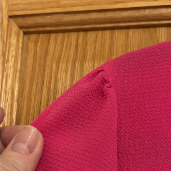 CeCe Fuchsia Ruffle Sleeve Blouse - Picture 6 of 6